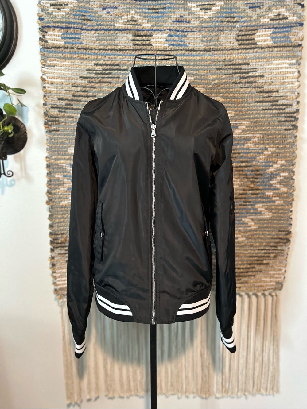 Ci Sono Jacket with Striped Trim